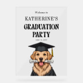 Graduation personnalisée mignon Golden Retriever C (Recto)