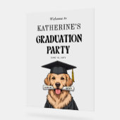 Graduation personnalisée mignon Golden Retriever C (Angle)