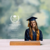 Graduation personnalisée Photo Laurel Wreath (Neutre)