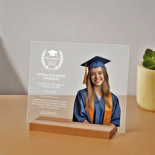 Graduation personnalisée Photo Laurel Wreath