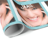 Graduation personnalisée Sweet 16 Papier cadeau ph (Coin rond)