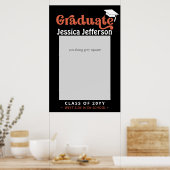 Graduation Photo Booth Frame retro bold Poster (Cuisine)