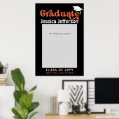 Graduation Photo Booth Frame retro bold Poster (Bureau à domicile)