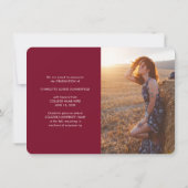 Graduation Photo Collage Grad 2025 Faire-part (Dos)