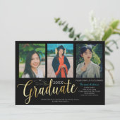 Graduation Photo Collage Graduation Invitation (Debout devant)