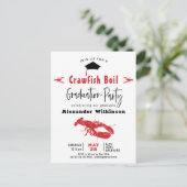 Graduation Photo Crawfish Boil Party Invitation (Debout devant)