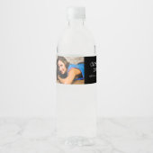 Graduation Photo Custom Water Bottle Étiquette (Devant)