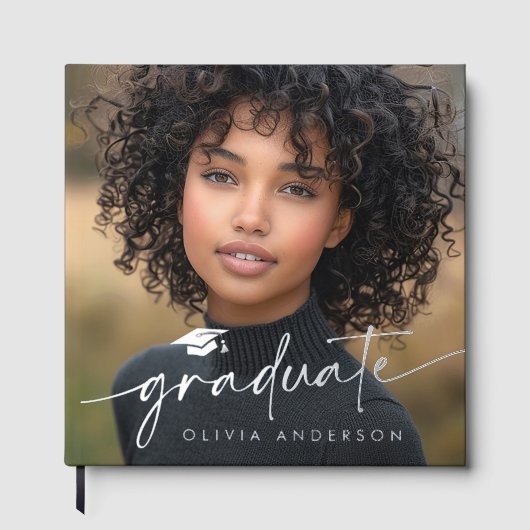 Graduation photo élégant script diplôme (Recto)