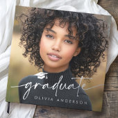 Graduation photo élégant script diplôme