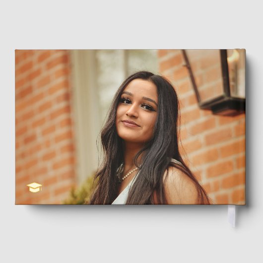 Graduation photo élégant script nom du diplômé (Verso)