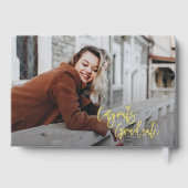 Graduation Photo Eucalyptus Script Gold Foil (Verso)