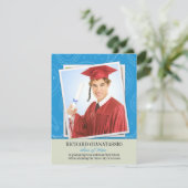 Graduation Photo Faire-part Paisleys (Debout devant)