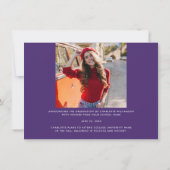 Graduation Photo Grad 2025 Faire-part (Dos)