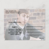 Graduation Photo Invitation Simple Personnalisée (Dos)