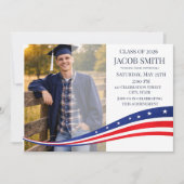 Graduation Photo Invitation Template Patriotic (Devant)