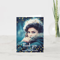 Graduation Photo Merci Faux Gold Foil Confetti
