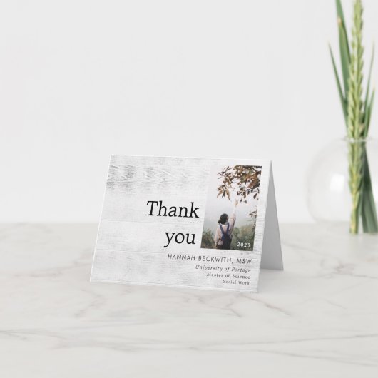 Graduation Photo Merci rustique (Devant)