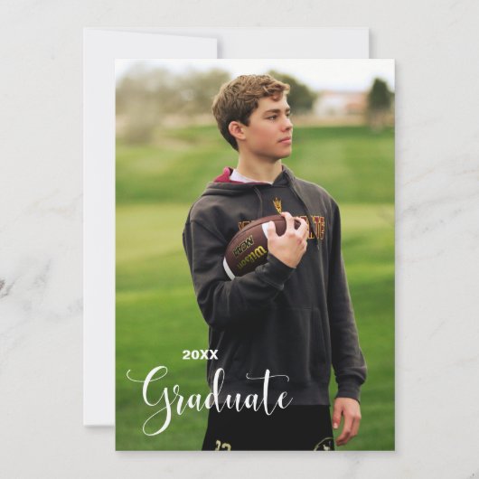 Graduation photo minimale et invitation à la récep (Devant)