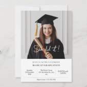 Graduation photo minimaliste Invitation (Devant)