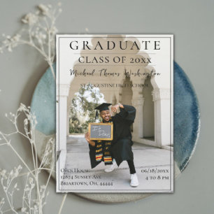 Graduation photo moderne Open House Invitation