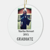 Graduation photo name year class university simple keramisch ornament (Links)