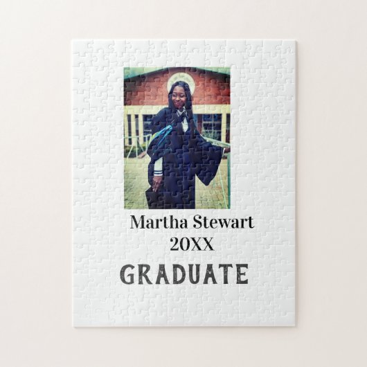 Graduation photo name year class university simple legpuzzel (Verticaal)