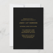 Graduation Photo Party Faire-part Faux Gold Foil (Dos)