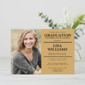 Graduation Photo Party Invitation (Debout devant)