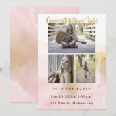 Graduation Photo Party Invitation (Devant / Derrière)