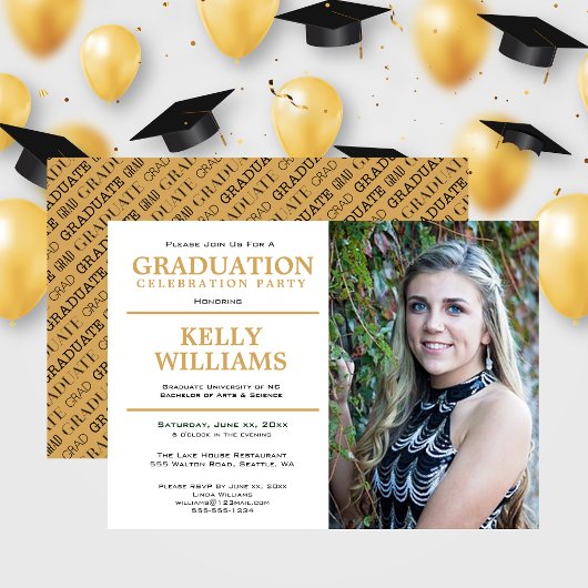Graduation Photo Party Invitation