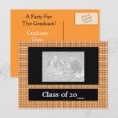 Graduation Photo Party Invitation Tempalte (Devant / Derrière)