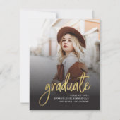 Graduation Photo Script Grad 2025 Faire-part (Devant)