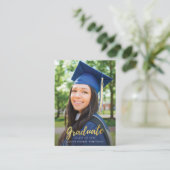 Graduation Photo Script Modern Party Invitation (Debout devant)