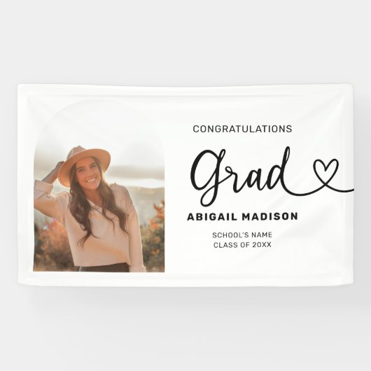 Graduation Photo Script with Heart Spandoek (Horizontaal)
