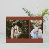 Graduation Photos Line Art Terracotta Faire-part