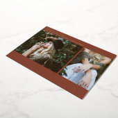 Graduation Photos Line Art Terracotta Faire-part