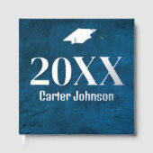 Graduation Pile Argent Sur Cuir Bleu (Recto)