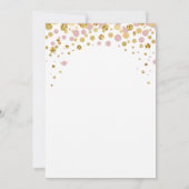 Graduation Pink Gold Girl's Party Invitation diplô (Dos)