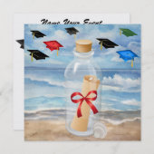 Graduation - "Plage Invitation in a Bottle" - SRF (Devant / Derrière)