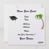 Graduation - "Plage Invitation in a Bottle" - SRF (Dos)