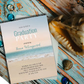 Graduation Plage tropicale Thème Fête Invitation