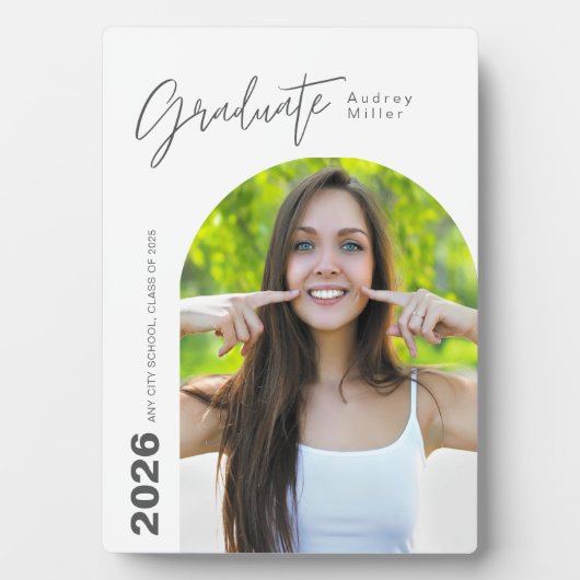 Graduation Plaque with Photo Fotoplaat (voorkant)