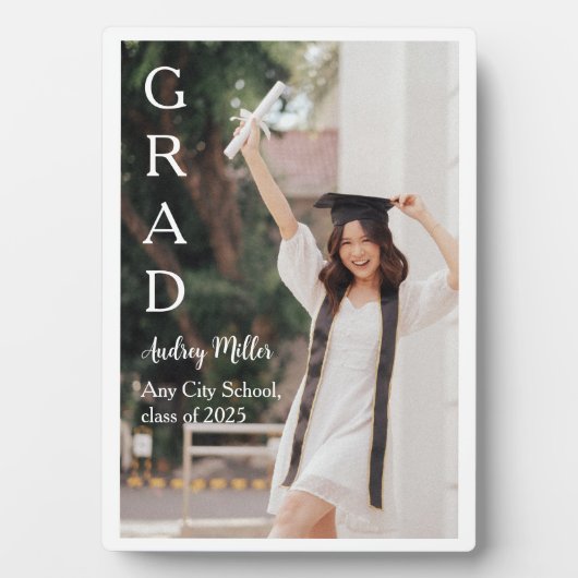Graduation Plaque with Photo Fotoplaat (voorkant)