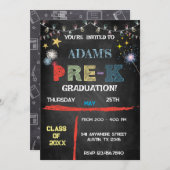 Graduation pré-k - Tableau de bord - Invitation (Devant / Derrière)