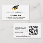 Graduation Qr code nom Grad Faire-part 2025 (Devant / Derrière)