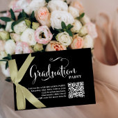 Graduation QR Code Partie Invitation Photo Inserti