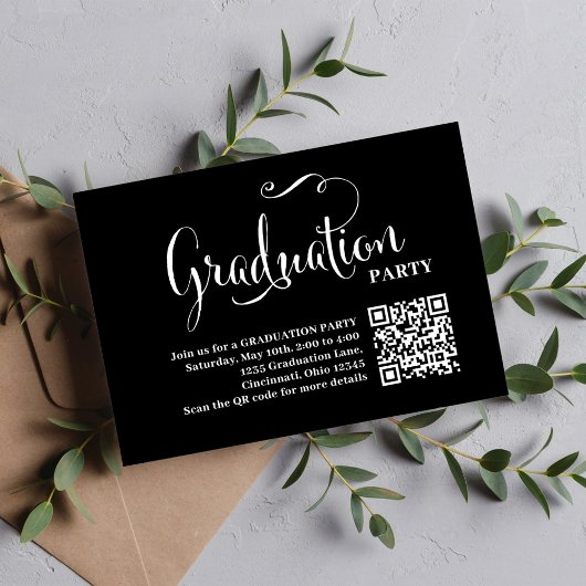 Graduation QR Code Partie Invitation Script Insére