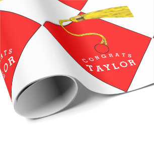 Graduation Rode Geschenkverpakkings Papier