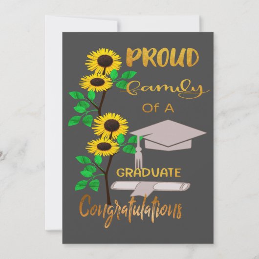 Graduation Salutations Carte Plat (Devant)