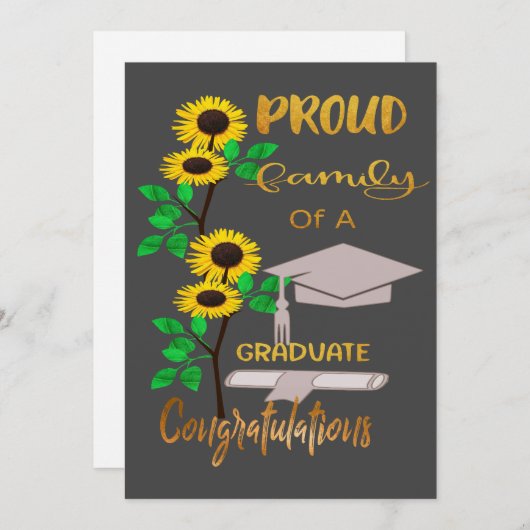 Graduation Salutations Carte Plat (Devant / Derrière)